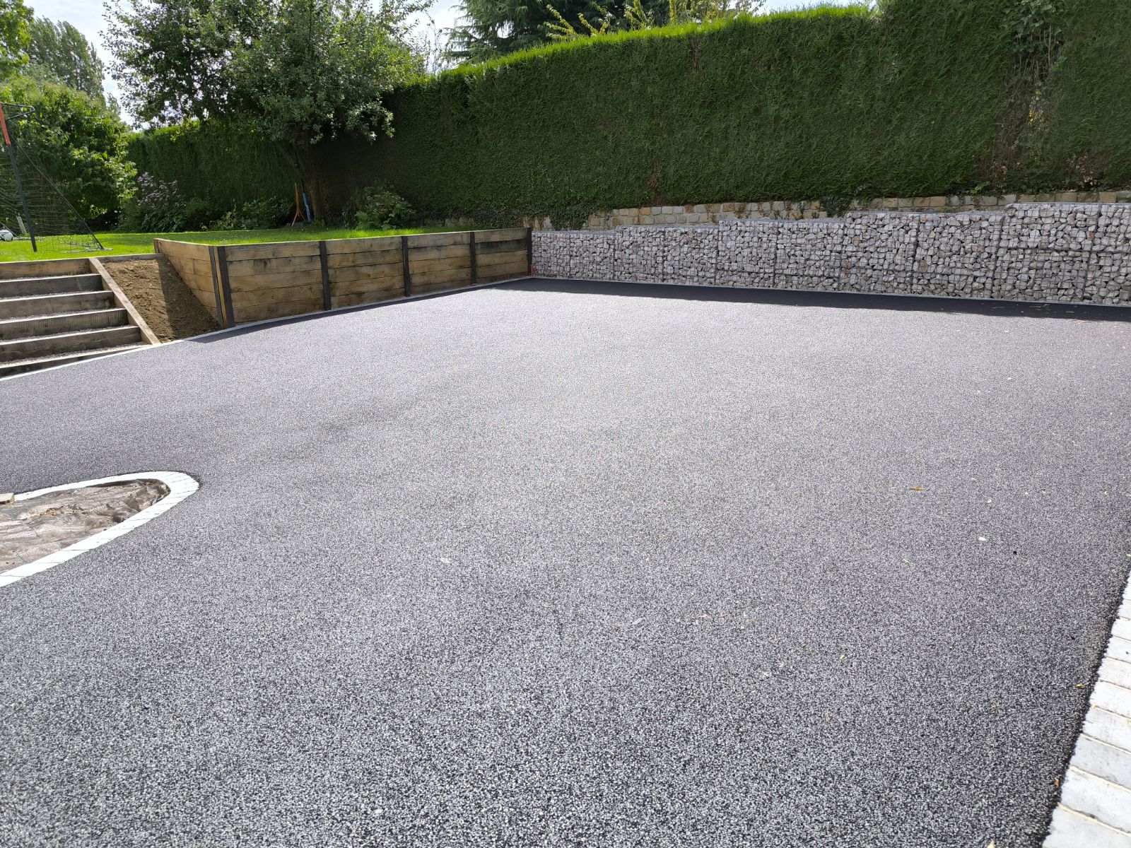 création d'une entrée en enrobé Horizon Espaces Verts à Longuenesse